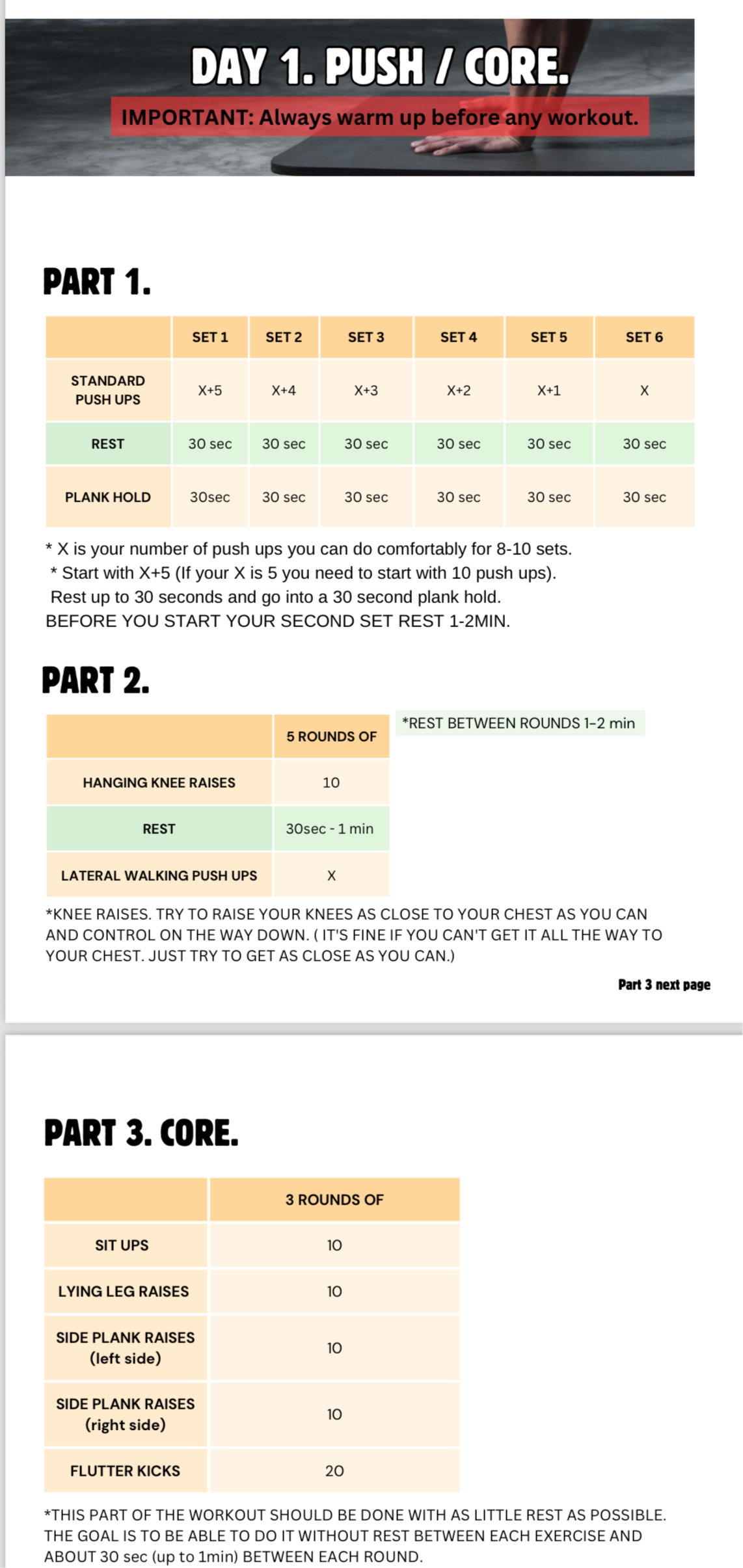 30 DAY WORKOUT PLAN